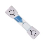 3 Minutes Smiling Face The Hourglass for Kids Toothbrush Timer Sand Clock, blue sand